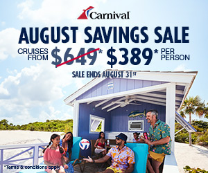 Carnival Cruises August Specials - Special cruise offer